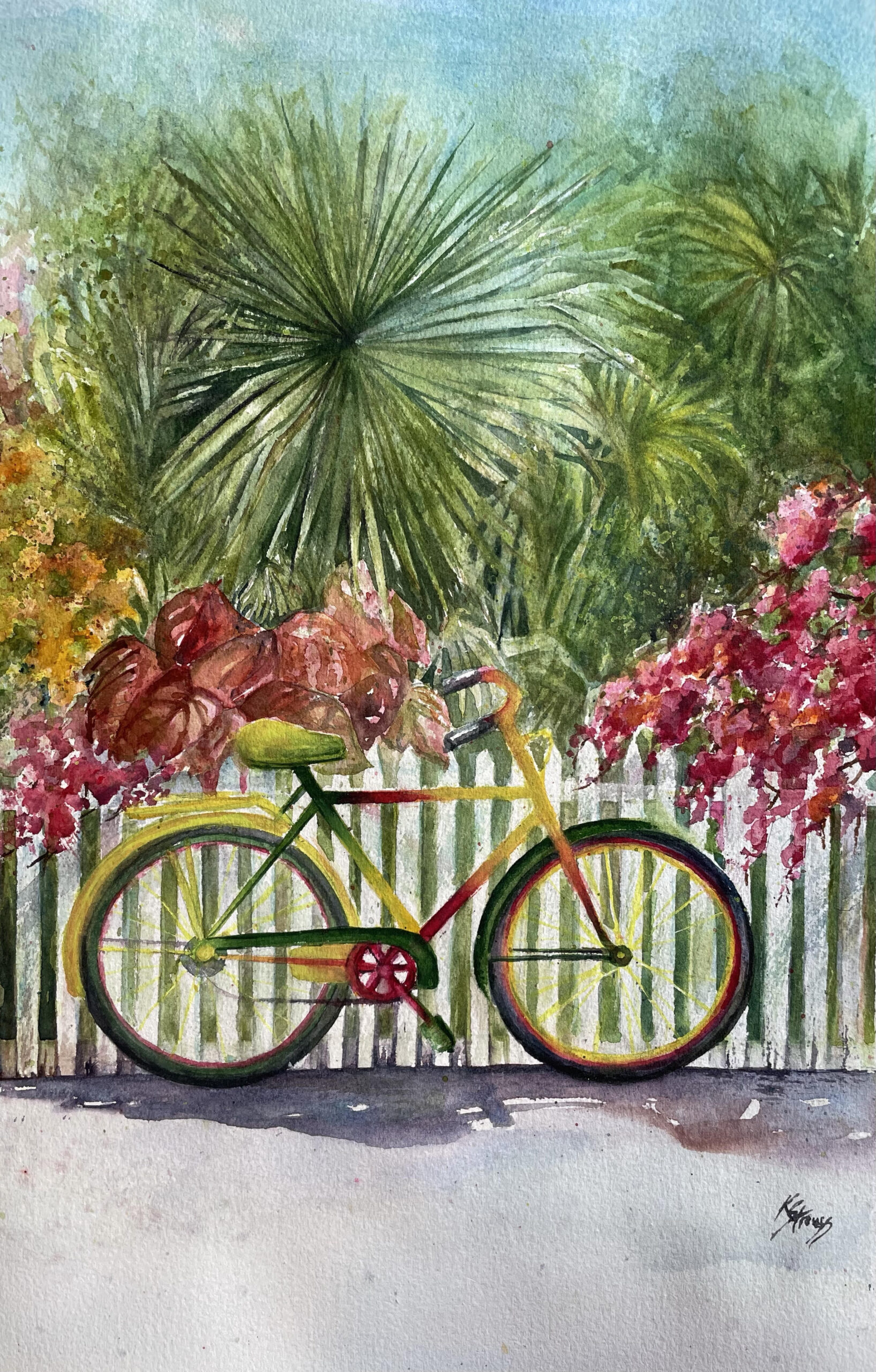 KeyWest Bike_Watercolor - Mack Strouss