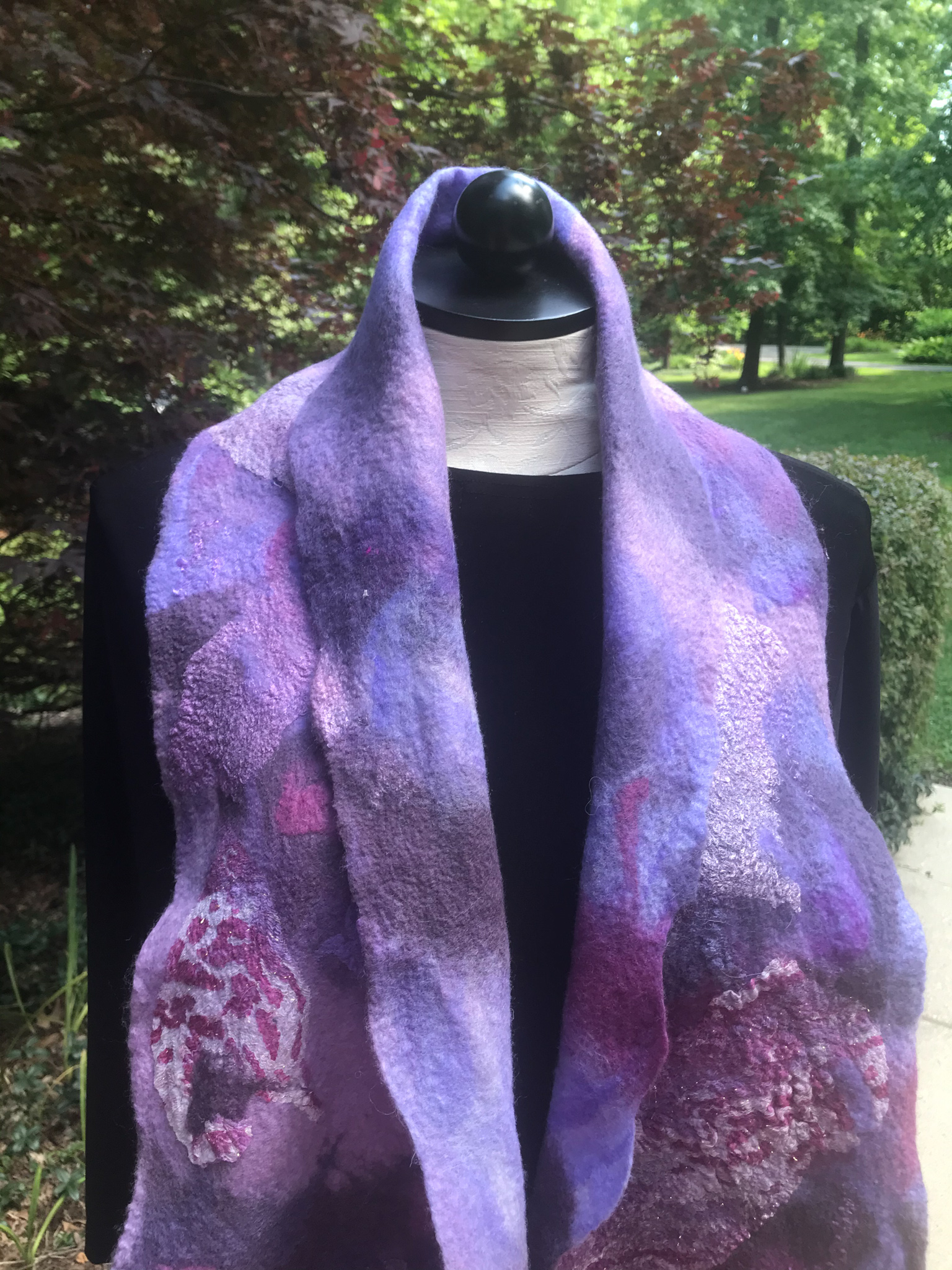 Purple Merino Wool and silk 3 - Joanne Graham-2